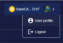 User profile menu item